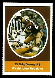 1972 Sunoco Stamps      623     Brig Owens